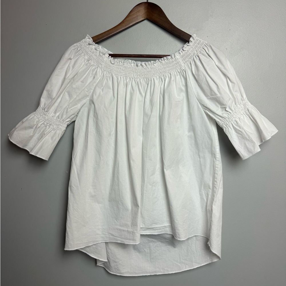 Beluva White Off The‎ Shoulder Blouse Medium
